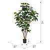 Vickerman 6' Artificial Green Potted Fiddle Tree Image 4