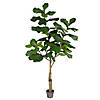 Vickerman 6' Artificial Potted Fiddle Tree Image 1