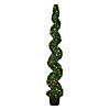 Vickerman 6' Artificial Potted Green Boxwood Spiral Tree Image 1