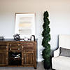Vickerman 6' Artificial Potted Green Cedar Spiral Tree Image 4