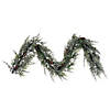 Vickerman 6' Artificial Snow Cedar Hanging Garland with Pinecones. Image 1