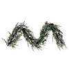 Vickerman 6' Artificial Snow Cedar Hanging Garland with Pinecones. Image 2