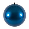 Vickerman 6" Blue Candy Ball Ornament, 4 per Bag Image 1