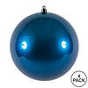 Vickerman 6" Blue Candy Ball Ornament, 4 per Bag Image 3