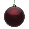 Vickerman 6" Burgundy Candy Ball Ornament, 4 per Bag Image 1