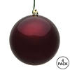 Vickerman 6" Burgundy Candy Ball Ornament, 4 per Bag Image 4