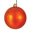 Vickerman 6" Burnished Orange Shiny Ball Ornament, 4 per Bag Image 1