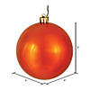 Vickerman 6" Burnished Orange Shiny Ball Ornament, 4 per Bag Image 2