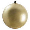 Vickerman 6" Champagne Candy Ball Ornament, 4 per Bag Image 1