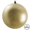 Vickerman 6" Champagne Candy Ball Ornament, 4 per Bag Image 1