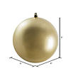 Vickerman 6" Champagne Candy Ball Ornament, 4 per Bag Image 2