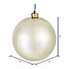 Vickerman 6" Champagne Shiny Ball Ornament, 4 per Bag Image 4