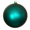 Vickerman 6" Dark Teal Matte Ball Ornament, 4 per Bag Image 1