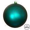 Vickerman 6" Dark Teal Matte Ball Ornament, 4 per Bag Image 1