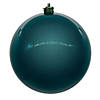 Vickerman 6" Dark Teal Pearl UV Drilled Ball Ornament, 4 per bag. Image 1