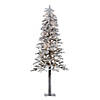 Vickerman 6' Flocked Alpine Christmas Tree with Clear Lights Image 1