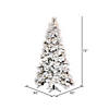 Vickerman 6' Flocked Atka Pencil Artificial Christmas tree, Warm White LED Lights Image 1