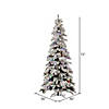 Vickerman 6' Flocked Kodiak Spruce Christmas Tree with Multi-Colored LED Lights Image 1
