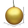 Vickerman 6" Gold Matte Ball Ornament, 4 per Bag Image 4