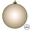 Vickerman 6" Oat Shiny Ball Ornament, 4 per Bag Image 2