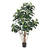 Vickerman 6' Potted Artificial Green Rubber Tree Image 1