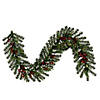 Vickerman 6' Proper 14" Berry MiPropered Pine Cone Artificial Pre-Lit Garland, Battery Operated LED Warm White Lights Image 1
