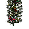 Vickerman 6' Proper 14" Berry MiPropered Pine Cone Artificial Pre-Lit Garland, Warm White LED Lights. Image 3