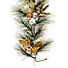 Vickerman 6' Proper 16" Artificial Christmas Garland, Battery Operated Warm White Lights Image 3