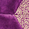 Vickerman 60" Baroque Collection Cotton Velvet Purple Christmas Tree Skirt Image 3