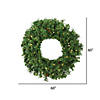 Vickerman 60" Cheyenne Pine Artificial Christmas Wreath, Warm White LED Lights Image 1