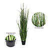 Vickerman 60" PVC Artificial Potted Green Sheep's Grass and Plastic Grass Image 4