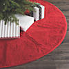 Vickerman 60" Quilted Cotton Velvet Red Christmas Tree Skirt Image 3