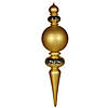 Vickerman 62" Gold Finial Ornament with Shiny, Matte, and Glitter Finishes Image 1