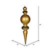 Vickerman 62" Gold Finial Ornament with Shiny, Matte, and Glitter Finishes Image 1