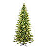 Vickerman 7.5' Balsam Spruce Slim Artificial Christmas Tree, Warm White LED Lights Image 1