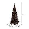 Vickerman 7.5' Black Fir Slim Christmas Tree with Warm White LED Lights Image 1