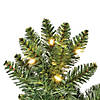 Vickerman 7.5' Chapel Pine Artificial Christmas Half Tree, LED Warm White Mini Lights Image 1