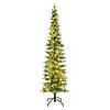 Vickerman 7.5' Compton Pole Artificial Christmas Tree, Warm White Dura-lit LED Lights Image 1