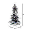 Vickerman 7.5' Flocked Arctic Fir Artificial Christmas Tree, RGB Color Changing  LED Lights Image 4