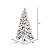 Vickerman 7.5' Flocked Atka Slim Artificial Christmas Tree, Warm White LED lights Image 2