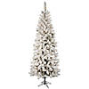Vickerman 7.5&#39; Flocked Pacific Artificial Christmas Tree, Clear Lights Image 1