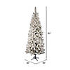 Vickerman 7.5&#39; Flocked Pacific Artificial Christmas Tree, Clear Lights Image 2
