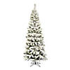Vickerman 7.5' Flocked Pacific Christmas Tree - Unlit Image 1