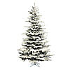 Vickerman 7.5' Flocked Sierra Fir Artificial Christmas Tree, Unlit Image 1