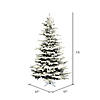 Vickerman 7.5' Flocked Sierra Fir Artificial Christmas Tree, Unlit Image 3