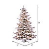 Vickerman 7.5' Flocked Sierra Fir Christmas Tree with Clear Lights Image 3