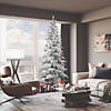Vickerman 7.5' Flocked Sierra Fir Christmas Tree with Warm White LED Lights Image 1