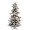 Vickerman 7.5' Flocked Sierra Fir Slim Christmas Tree with Clear Lights Image 1