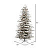 Vickerman 7.5' Flocked Sierra Fir Slim Christmas Tree with Clear Lights Image 2