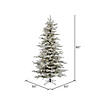 Vickerman 7.5' Flocked Sierra Fir Slim Christmas Tree with Warm White LED Lights Image 2